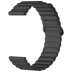 Řemínek na hodinky - Aligator Řemínek silikonový magnetický 22mm černý - 2