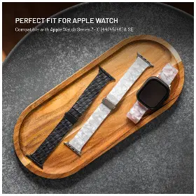 Řemínek na hodinky - Fixed Resin Strap Apple Watch 44/45/46/49mm Black - 2