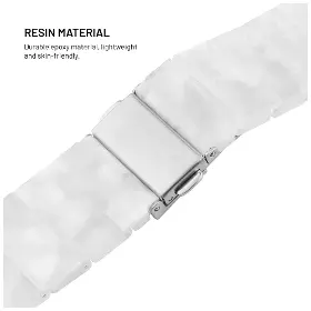 Řemínek na hodinky - Fixed Resin Strap Apple Watch 38/40/41mm White - 3