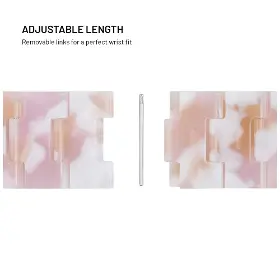 Řemínek na hodinky - Fixed Resin Strap Quick Release 20mm Pink - 5