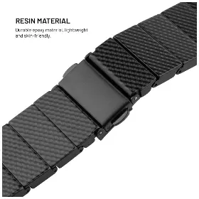 Řemínek na hodinky - Fixed Resin Strap Quick Release 22mm Black - 3
