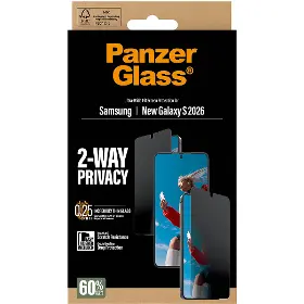 Ochranné sklo - PanzerGlass Tvrdené sklo UWF 2-Way Privacy s aplikátorom pre Samsung Galaxy S26, číra - 1