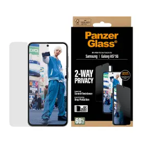 Ochranné sklo - PanzerGlass Tvrdené sklo UWF Privacy s aplikátorom pre Samsung Galaxy A57, číra - 2