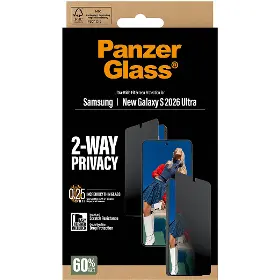 Ochranné sklo - PanzerGlass Tvrdené sklo UWF 2-Way Privacy s aplikátorom pre Samsung Galaxy S26 Ultra, číra - 1