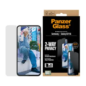 Ochranné sklo - PanzerGlass Tvrdené sklo UWF Privacy s aplikátorom pre Samsung Galaxy A37, číra - 2