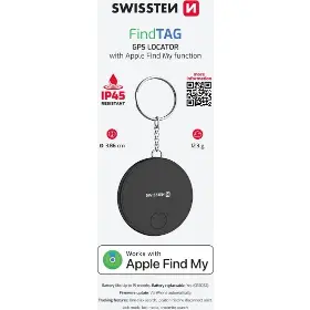 Bluetooth lokátor - Swissten Find Tag lokátor Černý - 2