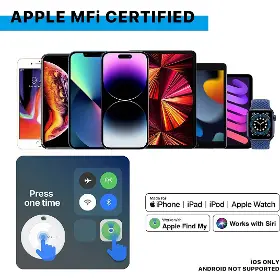 GPS lokátor - MiLi MiTag Lokátor pro Apple černý + černý obal 1ks - 4