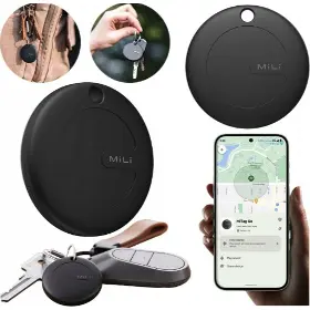 GPS lokátor - MiLi MiTag Lokátor pro Android bíločerný + černé pouzdro 1ks - 2