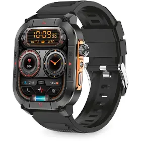 Smart hodinky - Aligator Watch Sport GPS Black Metal + Silicone strap - 2