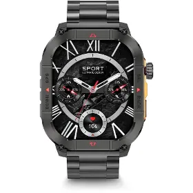Smart hodinky - Aligator Watch Sport GPS Black Metal + Silicone strap - 4