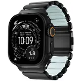 Nomad Stratos Band Black Titanium Icy Blue Glow FKM AW 45/46/49mm