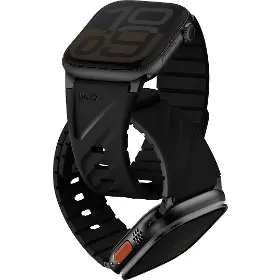 Řemínek na hodinky - Uniq Fluo magnetic Apple Watch 40-49mm Midnight black - 1