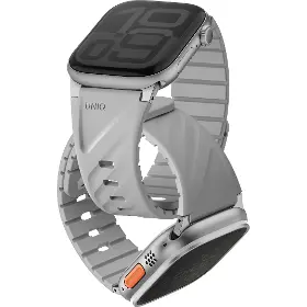 Řemínek na hodinky - Uniq Fluo magnetic Apple Watch 40-49mm Mist grey - 1