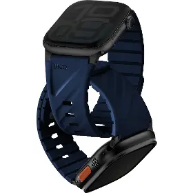 Řemínek na hodinky - Uniq Fluo magnetic Apple Watch 40-49mm Marine blue - 1