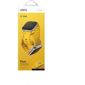 Řemínek na hodinky - Uniq Fluo magnetic Apple Watch 40-49mm Golden yellow - 4
