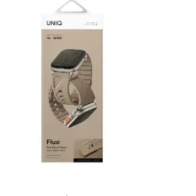 Řemínek na hodinky - Uniq Fluo magnetic Apple Watch 40-49mm Soft sand - 4