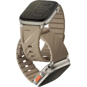 Řemínek na hodinky - Uniq Fluo magnetic Apple Watch 40-49mm Soft sand - 1