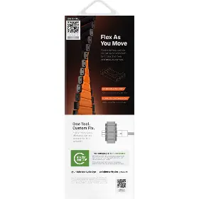Řemínek na hodinky - Uniq Strova flex Apple Watch 44-49mm Silver/orange - 10