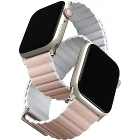 Řemínek na hodinky - Uniq Revix Premium 41/40/38mm Blush/white - 1
