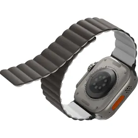 Řemínek na hodinky - Uniq Revix reversible 49/45/44/42mm Grey/white - 2
