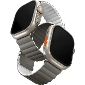 Řemínek na hodinky - Uniq Revix reversible 49/45/44/42mm Grey/white - 1