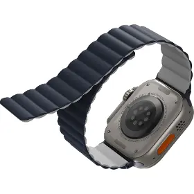 Řemínek na hodinky - Uniq Revix reversible 49/45/44/42mm Blue/grey - 2
