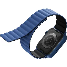 Řemínek na hodinky - Uniq Revix reversible 45/44/42mm Blue/black - 3