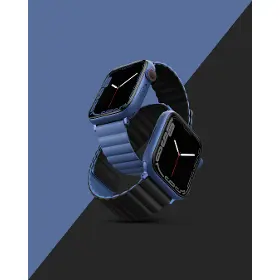 Řemínek na hodinky - Uniq Revix reversible 45/44/42mm Blue/black - 4