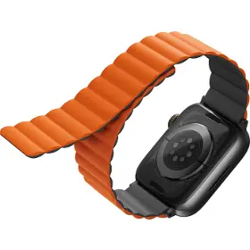 Řemínek na hodinky - Uniq Revix reversible 45/44/42mm Grey/orange - 3