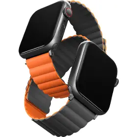 Řemínek na hodinky - Uniq Revix reversible 45/44/42mm Grey/orange - 1