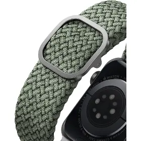 Řemínek na hodinky - Uniq Aspen brainded Apple Watch 44/42mm Green - 5