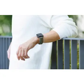 Řemínek na hodinky - Uniq Aspen brainded Apple Watch 44/42mm Green - 7