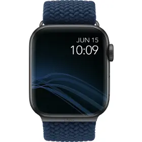 Řemínek na hodinky - Uniq Aspen brainded Apple Watch 44/42mm Blue - 1