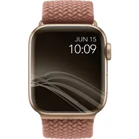 Řemínek na hodinky - Uniq Aspen brainded Apple Watch 40/38mm Pink - 1