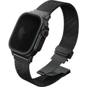 Řemínek na hodinky - Uniq Dante Apple Watch 44-49 Graphite black - 2