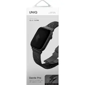 Řemínek na hodinky - Uniq Dante Apple Watch 44-49 Graphite black - 4