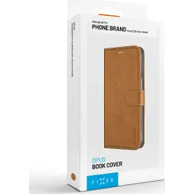 Pouzdro na mobil - Fixed Opus - Pouzdro kniha Samsung Galaxy A57 5G Hnědé - 3