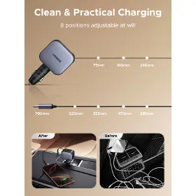 Nabíječka do auta - Ugreen 60W nabíječka do auta USB-C/USB-A + kabel - 10