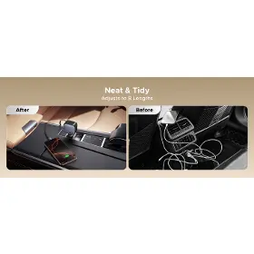 Nabíječka do auta - Ugreen 90W nabíječka do auta USB-C/USB-A + kabel - 6