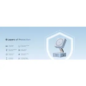 Bezdrátová nabíječka - Ugreen Magflow Qi2.2 25W 2v1 Blue - 10