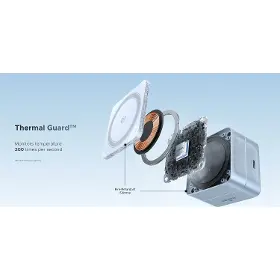 Bezdrátová nabíječka - Ugreen Magflow Qi2.2 25W 2v1 Blue - 9