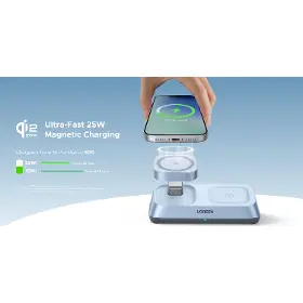 Bezdrátová nabíječka - Ugreen Bezdrátová nabíječka 3v1 25W - 8