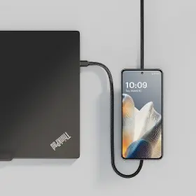 Nabíjecí stanice Qi - Zens USB C-C Pro 2 2v1 Qi2 nabíječka s kabelem 140W Černá - 4