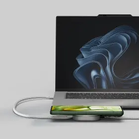 Nabíjecí stanice Qi - Zens USB C-C Pro 2 2v1 Qi2 nabíječka s kabelem 140W Bílá - 5