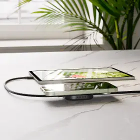 Nabíjecí stanice Qi - Zens USB C-C Pro 2 2v1 Qi2 nabíječka s kabelem 140W Bílá - 7