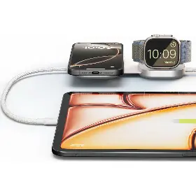 Nabíjecí stanice Qi - Zens USB C-C Pro 3 3v1 Qi2 nabíječka s kabelem 140W Bílá - 3