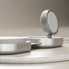 Nabíjecí stanice Qi - Zens USB C-C Pro 3 3v1 Qi2 nabíječka s kabelem 140W Bílá - 5