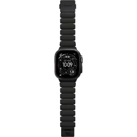 Řemínek na hodinky - Nomad Stratos Black Titanium/Forest Green Apple Watch 45/46/49mm - 10