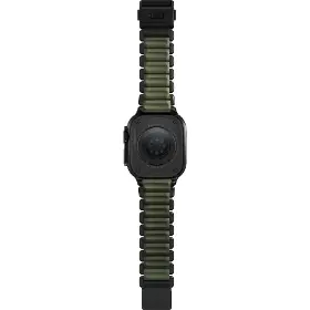 Řemínek na hodinky - Nomad Stratos Black Titanium/Forest Green Apple Watch 45/46/49mm - 11