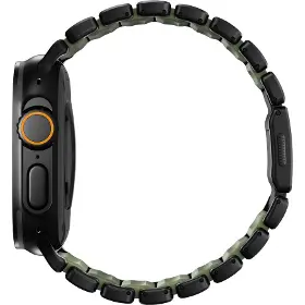 Řemínek na hodinky - Nomad Stratos Black Titanium/Forest Green Apple Watch 45/46/49mm - 4